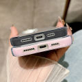 Cute Pink Bow Phone Case For iPhone 13 Case iPhone 15 17 14 11 12 16 Pro Max Transparent 2 IN 1 Shockproof Silicone Soft Cover. 