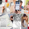 Mini Printer, Inkless Sticker Maker, Free Cut Small Pocket Printer, Portable Thermal Printer for Photo Journal Notes Memo. 