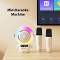 X64 Mini Karaoke Machine: Compact Astronaut-Shaped Bluetooth Speaker and Microphone Set - A Portable Party Companion with LED Color Light. 