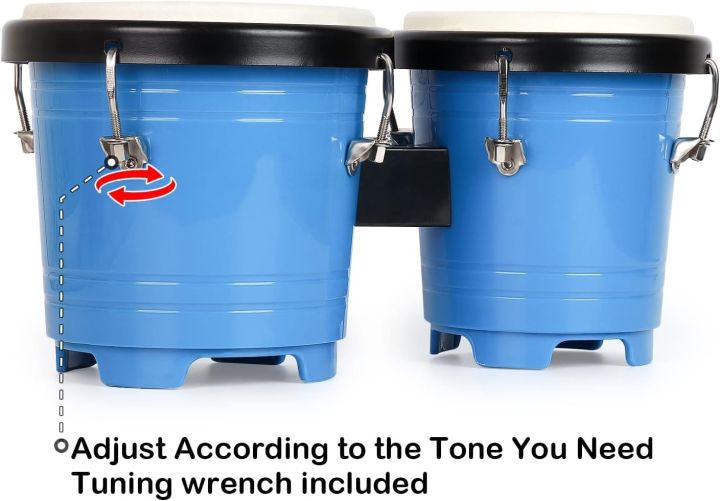 Mini%20Bongo%20Pair%20Mini%20Tunable%20Plastic%20Bongos%205"%20and%206"%20Plastic%20Small%20Bongo%20Drums,Natural%20Sheepskin%20Head%20-%20Image%203