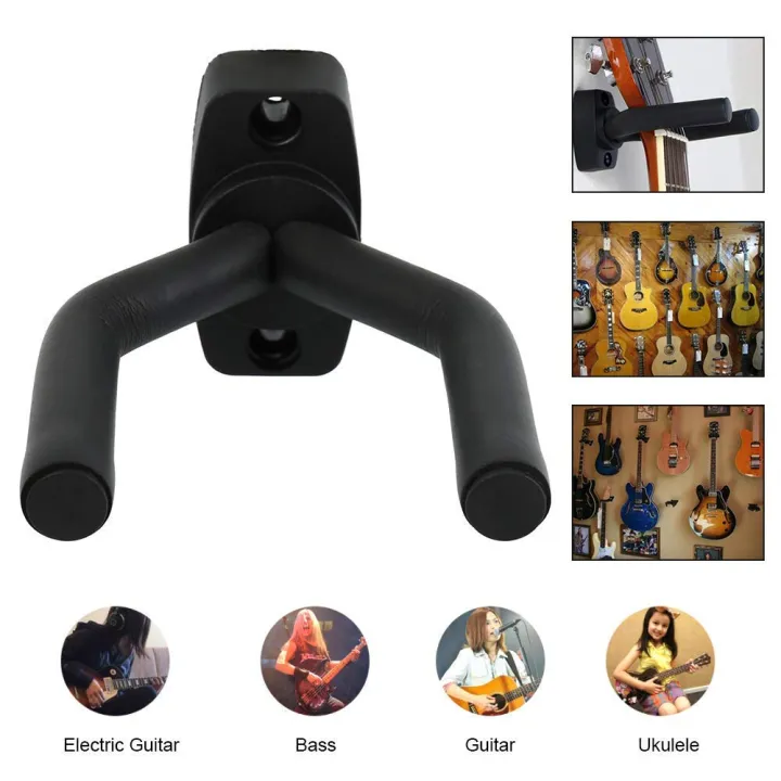 Guitar Hanger Stand Holder Wall Mount Display Acoustic Electric Guitar - Violin Hanger, Mandolin Hanger blackblack