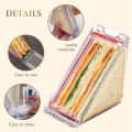 Nullmul Triangle Sandwich Container Triangle Clear Plastic Sandwich Container with Lid To-Go Containers for Cheese 1Pcs. 