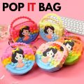 Pop It Sling Bag For Kids Girl Unicorn Shoulder Bag Fidget Toy Sling Bags Rainbow Coin Silicone Wallet. 