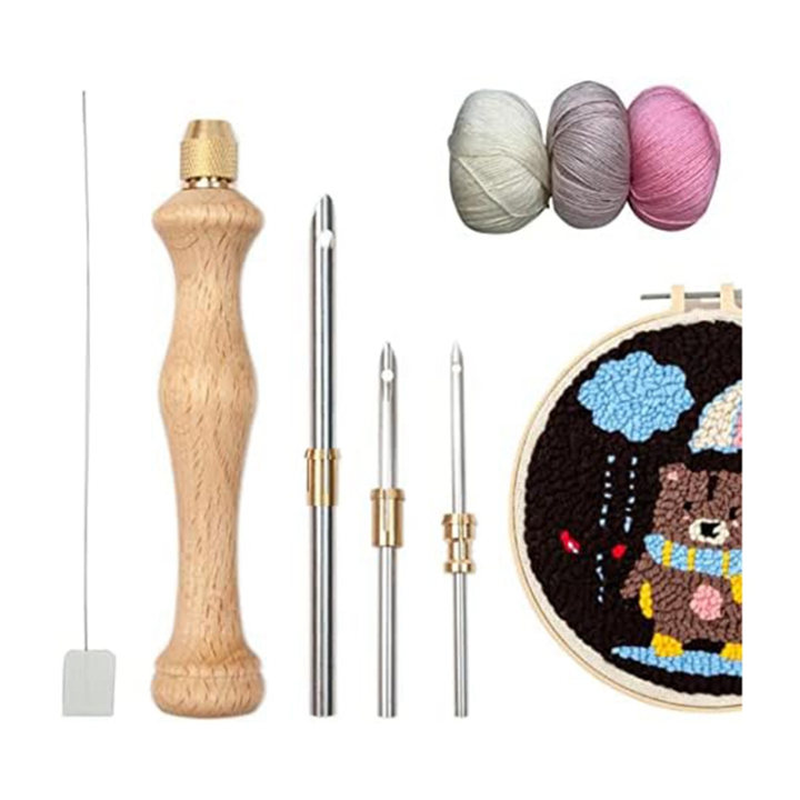 Punch Needle Rug Punch Needle Embroidery Punch Needle Set DIY Craft Needlework Punch Needle for Stitching Applique Durable Easy to Use Good Material