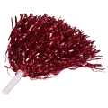 OYPFXMI 24Pcs Cheerleading Pom Poms Metallic Foil Cheer Pom Poms with Plastic Handle for Adults Kids Cheerleaders Red. 