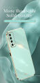 For Huawei Y7A Back Cover Shiny Plating Square Bumper Soft Silicone Shockproof Protective Case. 