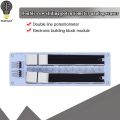 Electronic Building Block 10K Double Row Sliding Linear Potentiometer Module For Arduino Mixer Linear Sliding Resistance. 