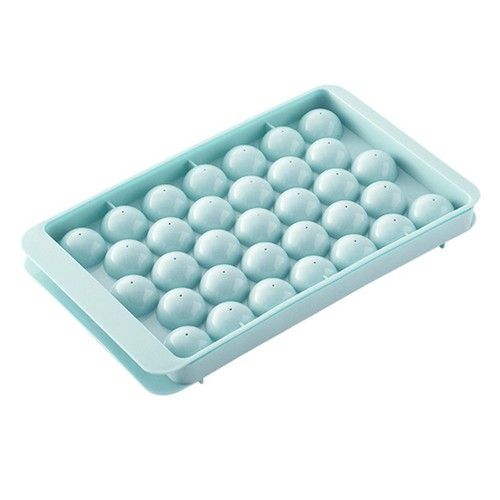 4 Pack 33Cavity Plastic Round Ice Ball Mold, for Making Frozen Whiskey