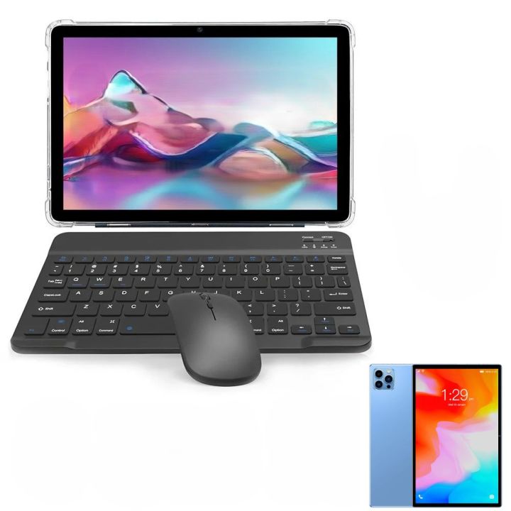 BDF 10.1 Inch Brand New 2-in-1 Laptop Tablet Pc Mouse Keyboard Android Octa Core Dual SIM Phone Call 4GB RAM + 64GB ROM Tablet