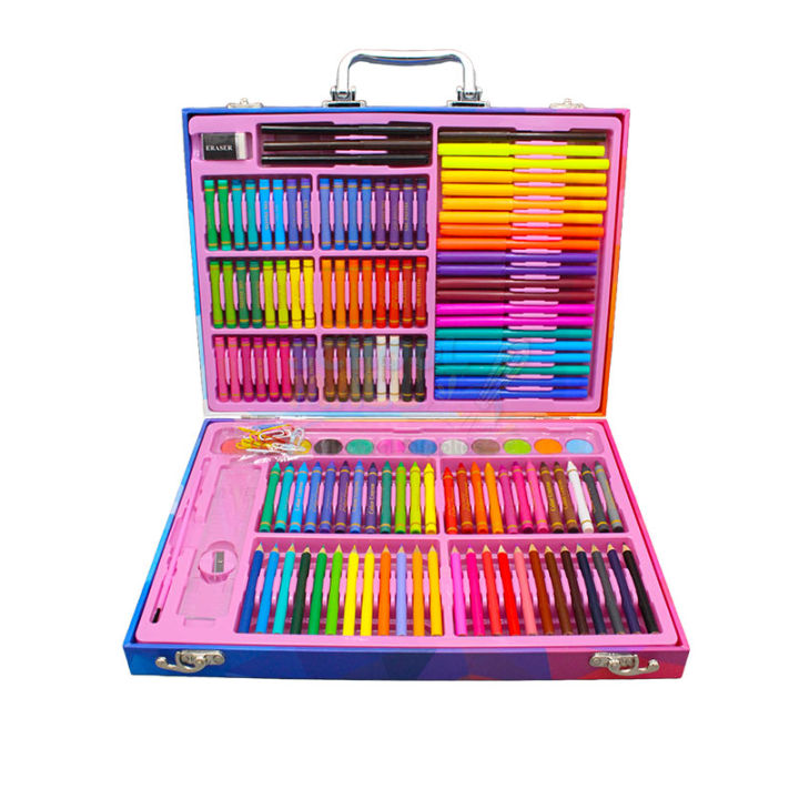 Professional%20Children's%20Art%20Set,%20158-Piece%20Wooden%20Box%20with%20Watercolor%20Pens,%20Crayons,%20and%20Drawing%20Supplies%20-%20Image%203