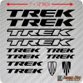 TREK Push Bike Cycle Stickers Mountain Bike Luminous Reflective & PVC Plotter Cutting Stickers 11 Piece Full Set. 
