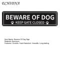 Beware of Dog Sign Beware Dog Sign Paw Print Gate Closed Durable Aluminum Warning Home Outdoor Outdoor Dog Sign. 