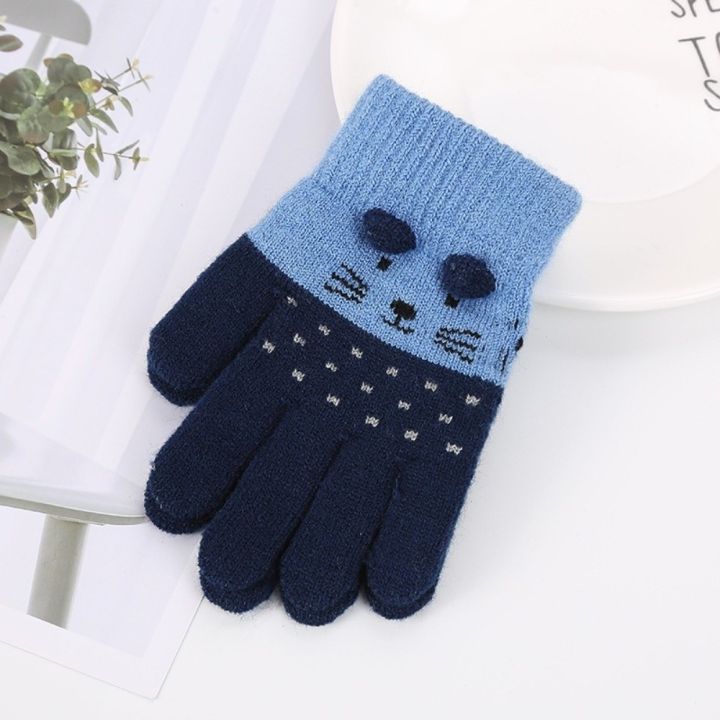 3- 10Years Old Cute Warm Kids Winter Gloves Windproof Candy Color Baby Gloves Soft Thicken Children Mittens Outdoor