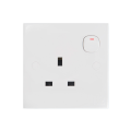 13A Plug Base - Kevilton White Series - 3 Hole Square Pin - Switched Socket Outlet. 