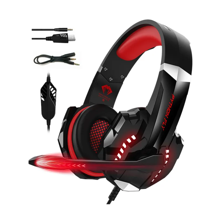 Python%20Fly%20G9000pro%20Gaming%20Headset%20with%20Noise%20Isolating%20120-degree%20Adjustable%20Mic%2040mm%20Driver%20Unit%20Wide%20Compatibility%20Purple%20-%20Image%202