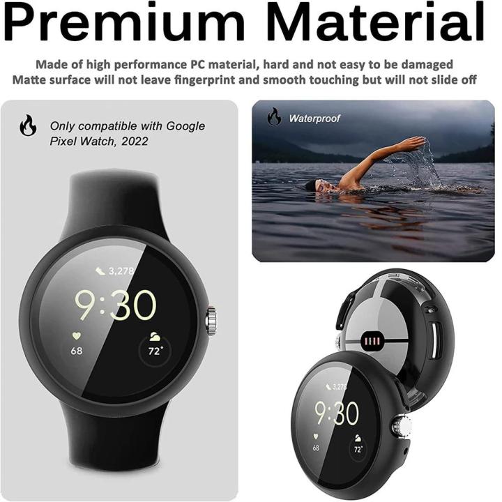 Tempered%20Glass+Case%20For%20Google%20Pixel%20Watch%202%20Screen%20Protector%20Glass%20Cover%202%20in%201%20Bumper%20For%20Google%20Pixel%20Watch%20Protective%20Cover%20-%20Image%205