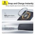Baseus EnerFill FM11 Ultra-Mini Magnetic Power Bank 10000mAh 22.5W (Includes Simple Cable Type-C to Type-C 20V/3A 30cm Black). 