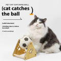 Kqueebee Cat Scratch Board Wooden Cat Scratch Ball Mill Claw Hand Wrapped Rope Cat Climbing Frame Cat Scratch Column Cat Toy. 