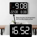 wall clock LED Large Digital Wall Clock Remote Control Temperature Date Week Display Adjustable Brightness Modern Living Room Alarms Clocks. 