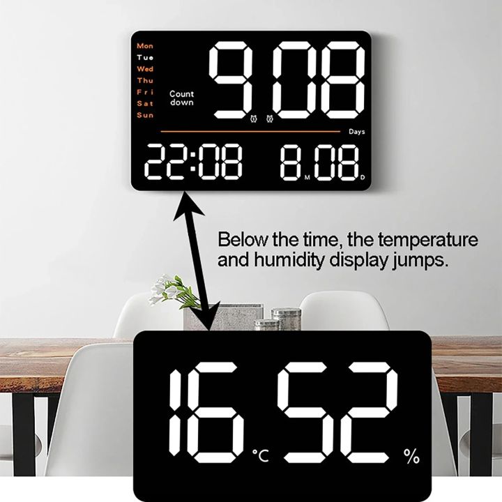 wall%20clock%20LED%20Large%20Digital%20Wall%20Clock%20Remote%20Control%20Temperature%20Date%20Week%20Display%20Adjustable%20Brightness%20Modern%20Living%20Room%20Alarms%20Clocks%20-%20Image%203