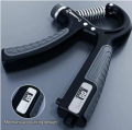 Hand Gripper, R-Shape Adjustable Countable Hand Grip Strength Exercise Strengthener Gripper, Indoor Fitness Equipment. 