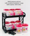 Kitchen Storage 550ml 12 pcs Bottle and Rack. 