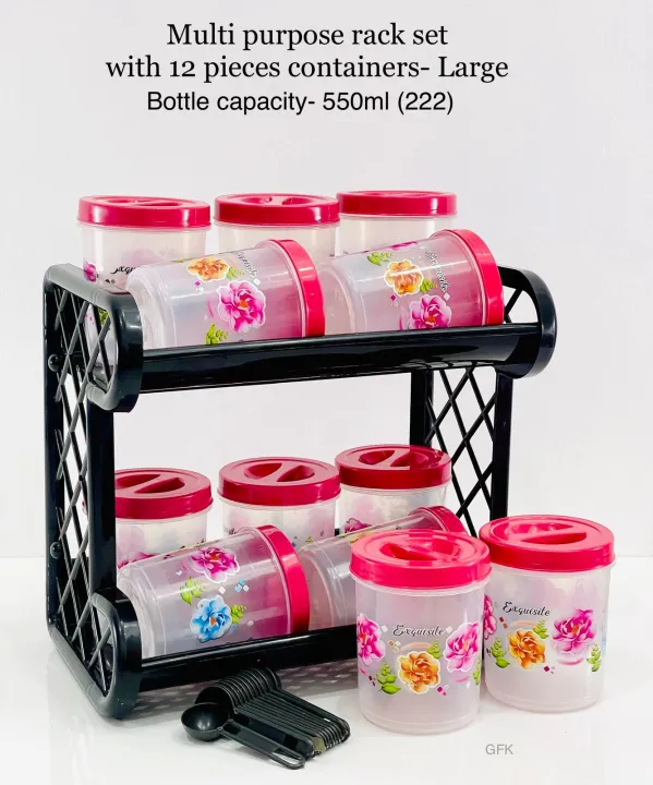 Kitchen%20Storage%20550ml%2012%20pcs%20Bottle%20and%20Rack%20-%20Image%202