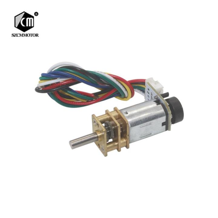 N20 Micro Encoder Gear Motor Dc 6v Encoder Motor Reducer Gearmotors Dc Geared Motors With Gearbox Hall Sensor Encode 7PPR-100 RPM-6V DC