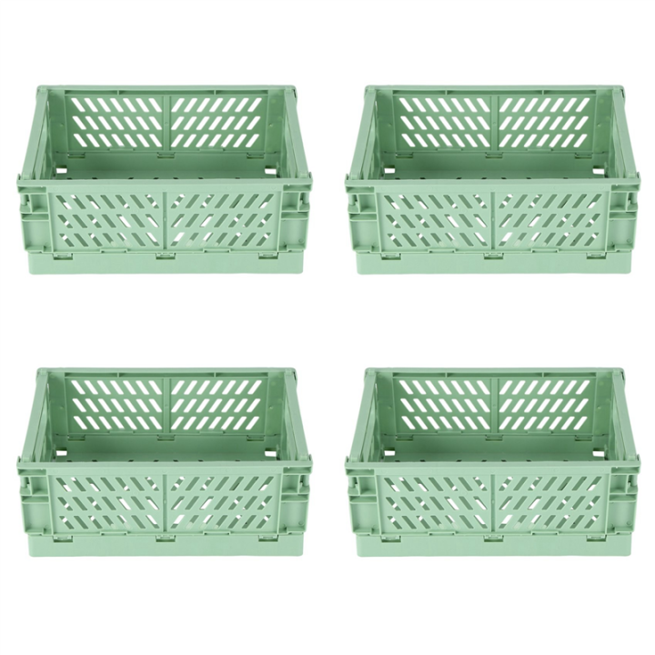 Foldable Storage Crate, 38.5x25x20cm Folding Crate With Handles