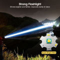 Auoyo Flashlight Outdoor Flashlight Telescopic Focus Flashlight Strong Light Portable Home Emergency Lamp USB Rechargeable Torchlight IPX6 Waterproof Flashlight Hiking Hunting Camping Flashlight. 
