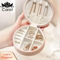Carat Jewelry Box Zipper Closure Po ble Jewelry Display Travel Storage Box. 