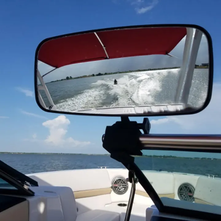 OYPFXMI Universal Marine Rear View Mirror, for Ski Boats Pontoon Boat ...
