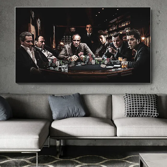 Famous Movie Gangsters of All Time Characters Party Godfather Poster ...