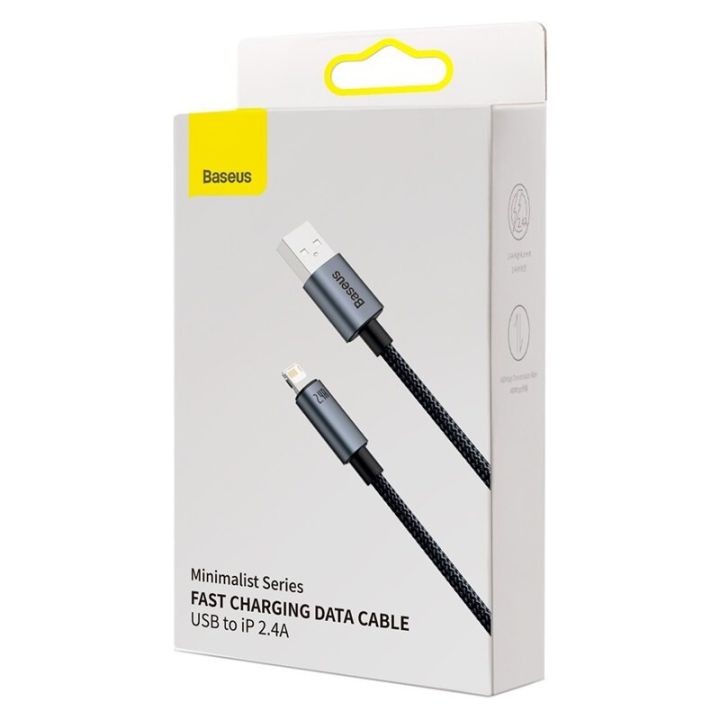 Baseus%202.4A%20USB%20Fast%20Charging%20Cable%20for%20iPhone%2013%2012%2011%20Pro%20Max%20XR%20X%20Mini%208%207%206s%206%205%20Plus%20SE%20USB%20Data%20Sync%20Cable%201M%20-%20Image%2010