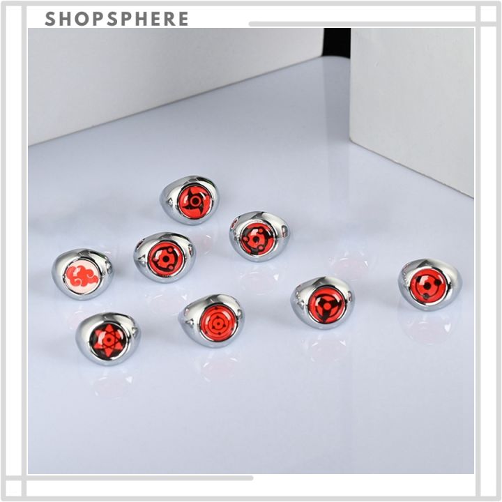 ShopSphere Ring Naruto Akatsuki Uchiha Sasuke Itachi Sharingan Cosplay Rings For Women Men Can Adjustable