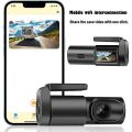 Car Driving Recorder Camera Wide-Angle Dash Cam HD Night Vision Reverse Image Monitoring All-In-One Machine. 