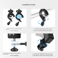Cycling Motorcycle Clip 360° Super Clamp 1/4In Hole Bracket for /Action 4/ Action Camera Parts Accessories. 