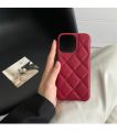 Retro Red Color Leather Phone Case For Iphone 15 Pro Max 11 12 13 14 Pro Max Plus Luxury Solid Color Ultra Thin Hard Back Cover. 