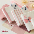 Girls' Socks Set - 5 Pairs of Soft and Durable Socks for Women's Socks. 