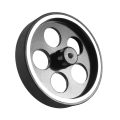 300X6mmX18mm Aluminum Rubber Measuring Encoder Meter Wheel. 