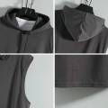 EB Men Tank Top Ins Trendy Sports Kam Shoulder Bottom Shirt Hooded Loose Korean Solid Sleeveless T-Shirt Top. 