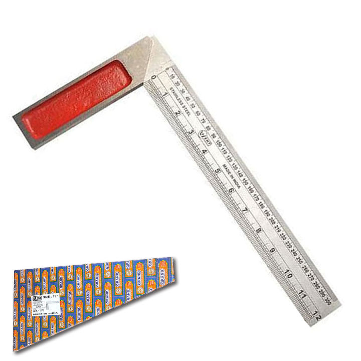 Measuring Try Square Right Angle Engineers Square - 12" - Stainless Steel - GRAND - India