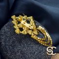 Imported Quality white stones gold color saree brooch with hanging chains Superb finishing It makes the perfect gift for your loved ones. 