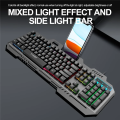 T-Wolf T16 Mechanical Feel Keyboard USB Wired RGB Backlight with Aluminium Metal Plate Gaming Keyboard. 