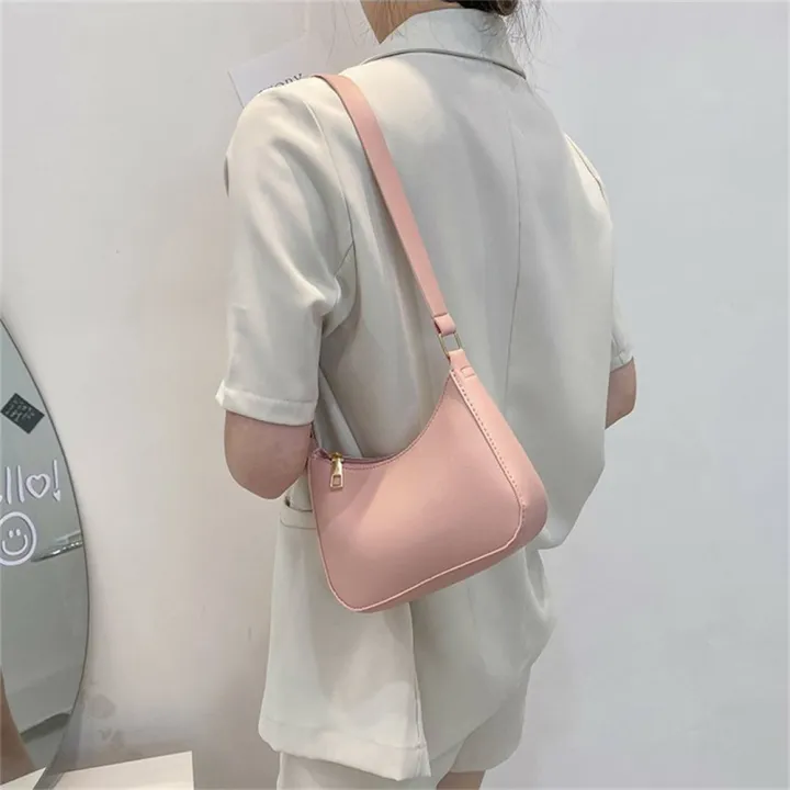 2022%20New%20Solid%20Color%20Elegant%20Hobos%20Ladies%20Casual%20Underarm%20Bag%20Women's%20Handbags%20Retro%20-%20Image%204