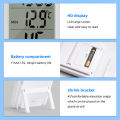YIERYI Temperature and Humidity Meter with Time Display Indoor Hygrometer Temperature Humidity Monitor Meter. 