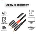 RCA to 2RCA Subwoofer Cable Y Adapter Splitter for Headphone Amplifier 2m. 