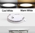 18W LED Panel Light Sunk (ROUND) Ceiling Panel Light WHITE/YELLOW. 