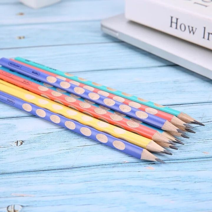 M&G%20Stationery%20Hole%20Pencil%20Colored%20Stick%2012Pcs%20HB%20Children's%20Posture%20Correction%20Triangular%20Wooden%20Pencil%20Dip%20Top%20Easy%20To%20Grip%20-%20Image%206