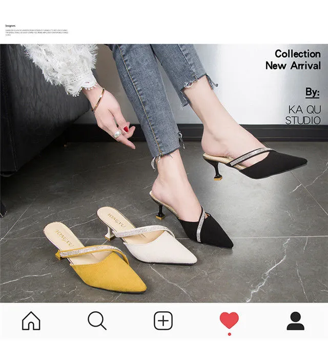 Women's Korean-Style Slippers for Summer 2024 Summer New Pointed